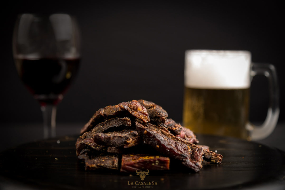 Cecina ahumada de corte grueso. Sabor original